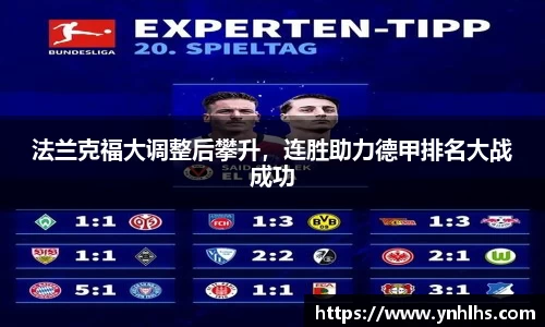 法兰克福大调整后攀升，连胜助力德甲排名大战成功